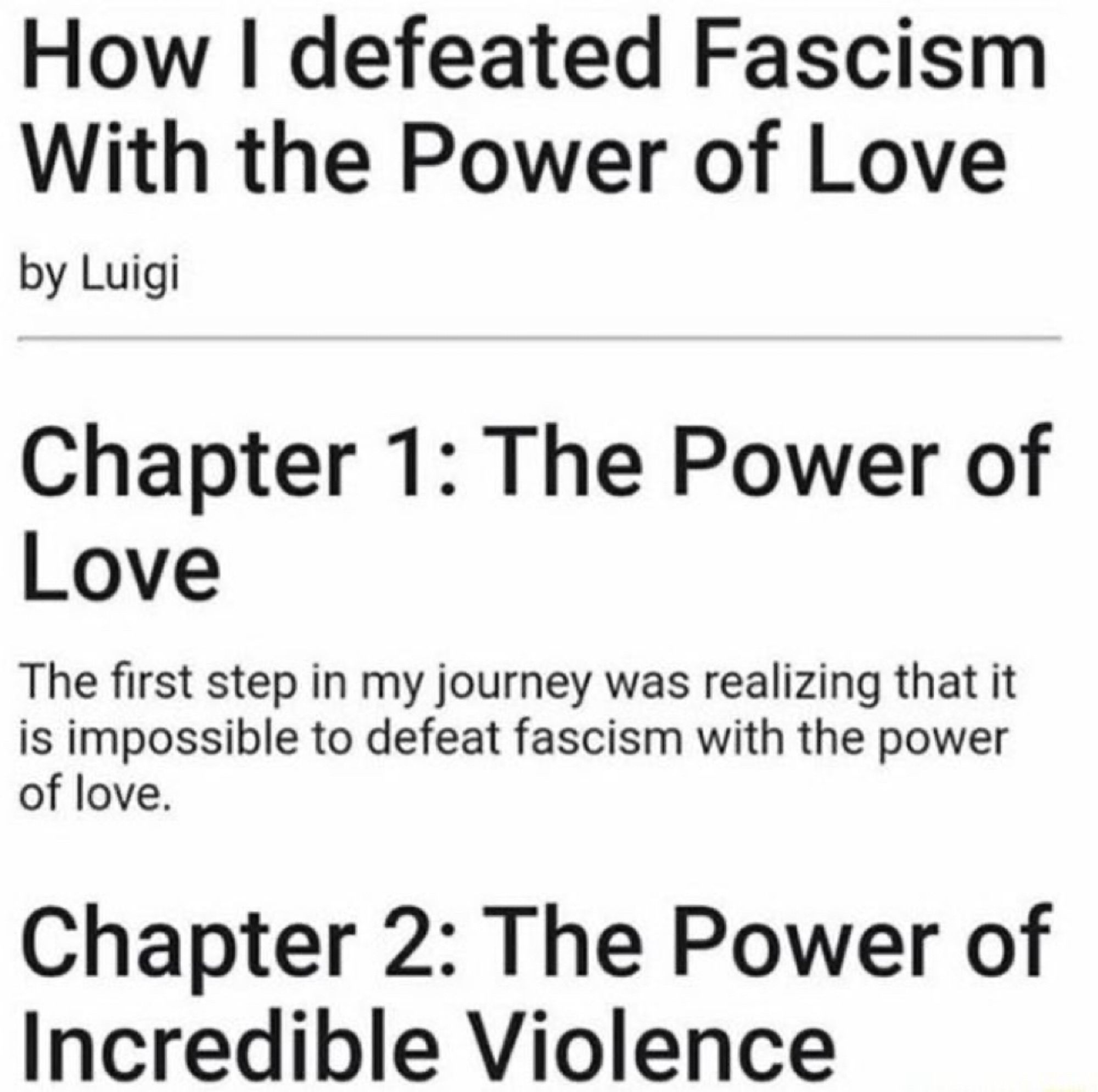 Power of love