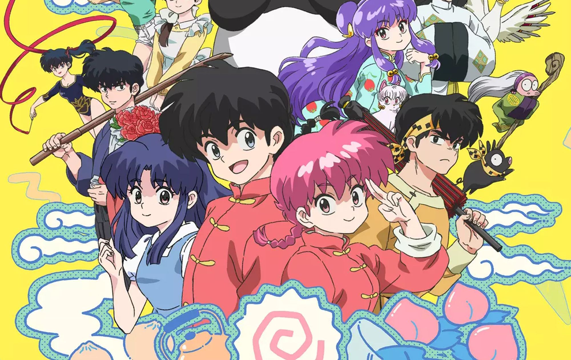 imagem: ilustração reunindo diversos personagens de Ranma