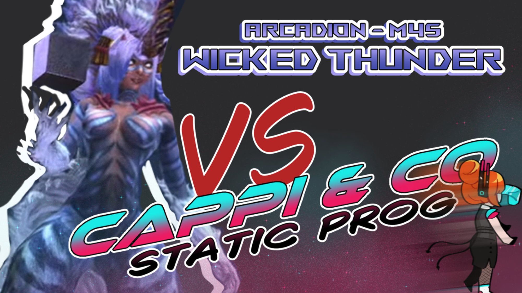 A Final Fantasy 14 raid static announcement. It's Wicked Thunder, from Arcadion M4S versus Cappi & Co.