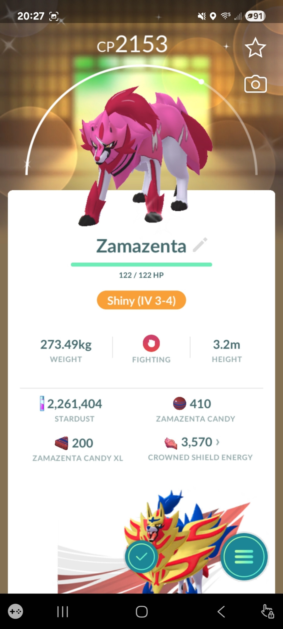 Image of a Shiny Zamazenta
