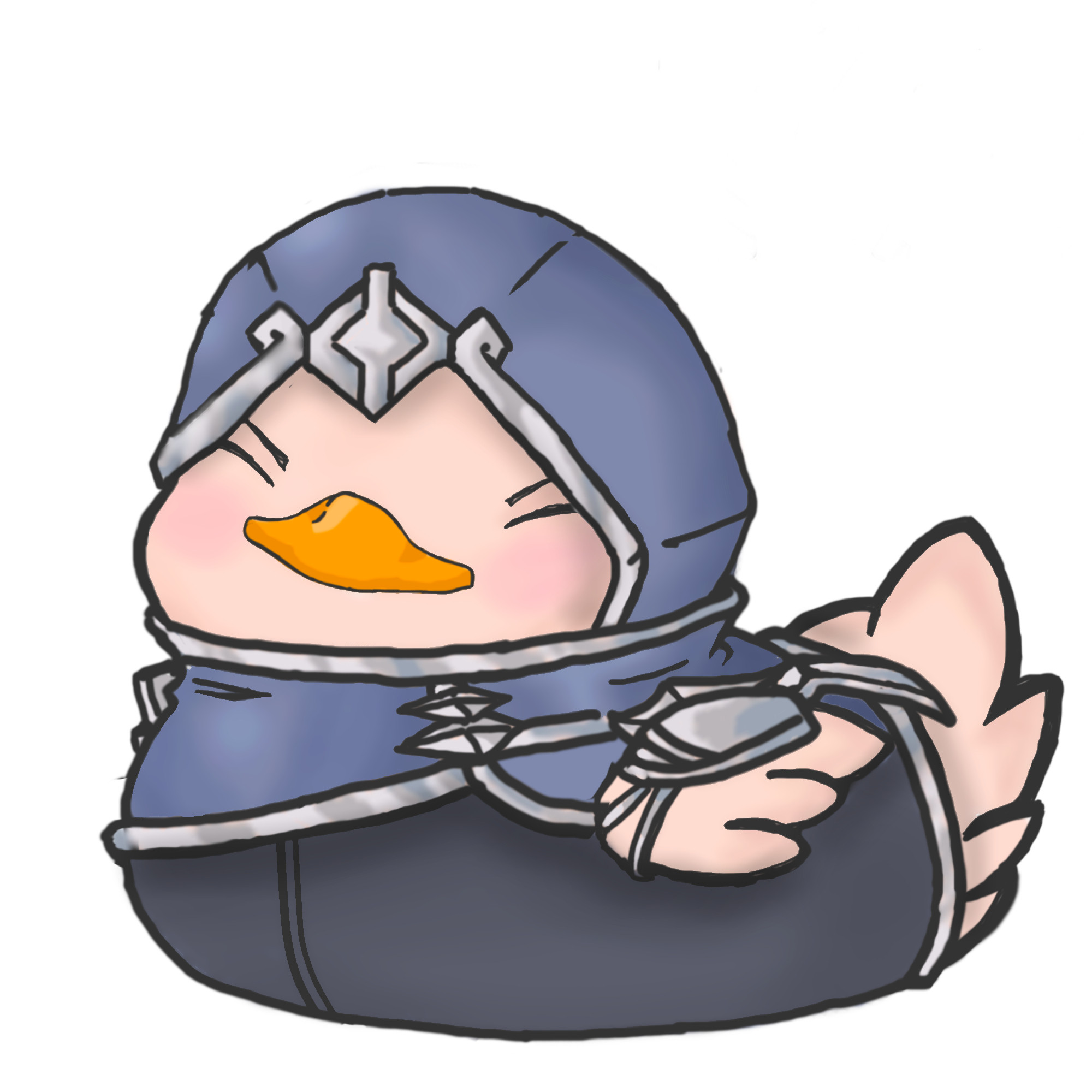 A comission that a client asked a mini version of talon from league of legends as a duck!