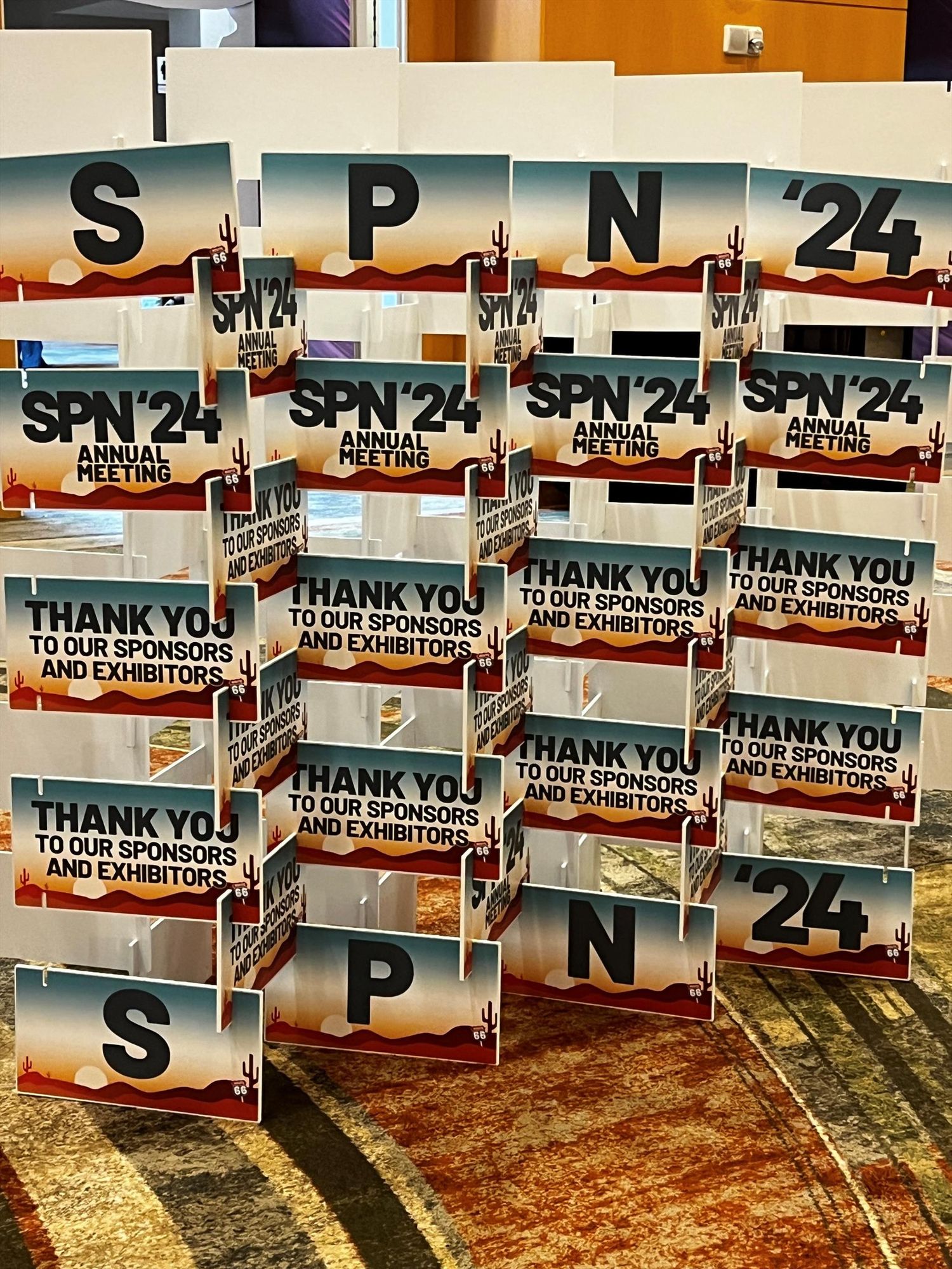 DIsplay of personalized license plates to mimic Arizona that read Thank you from the SPN 