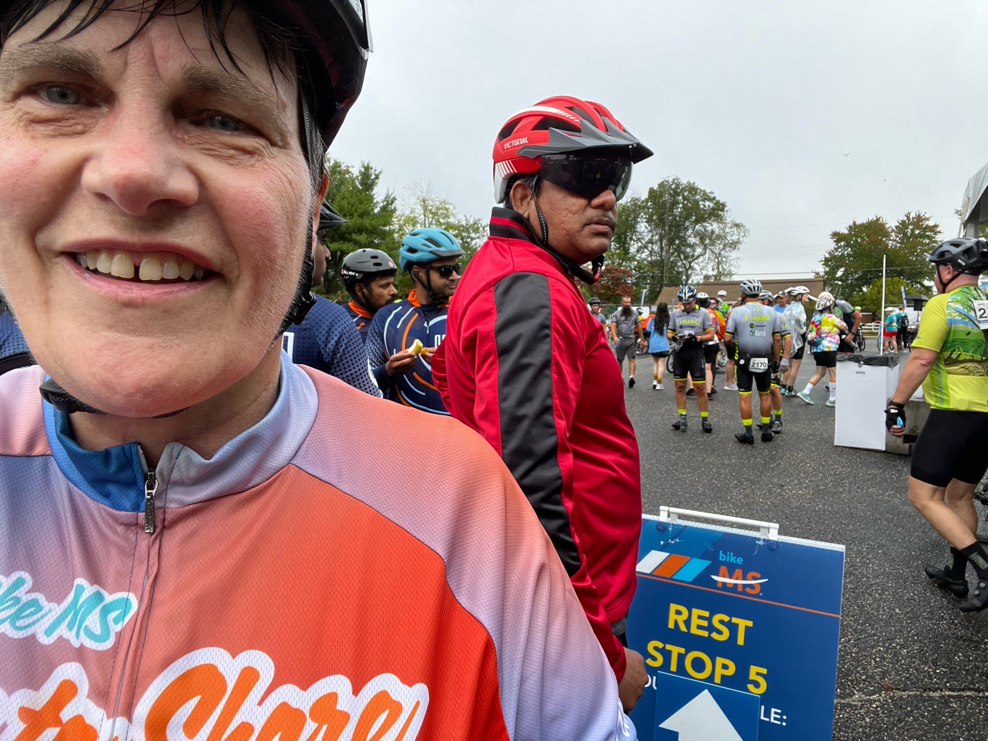 Paula on MS City to Shore bike ride