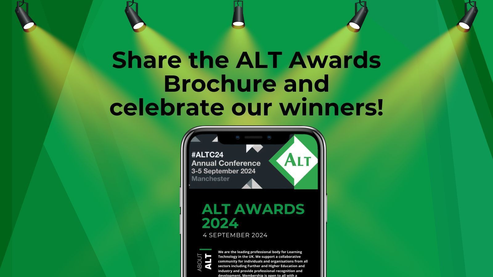 Share the ALT Awards brochure and celebrate our winners