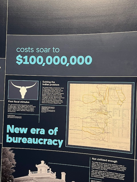 Museum display shows the costs ballooned to $100,000,000 and ushered in a new era of bureaucracy