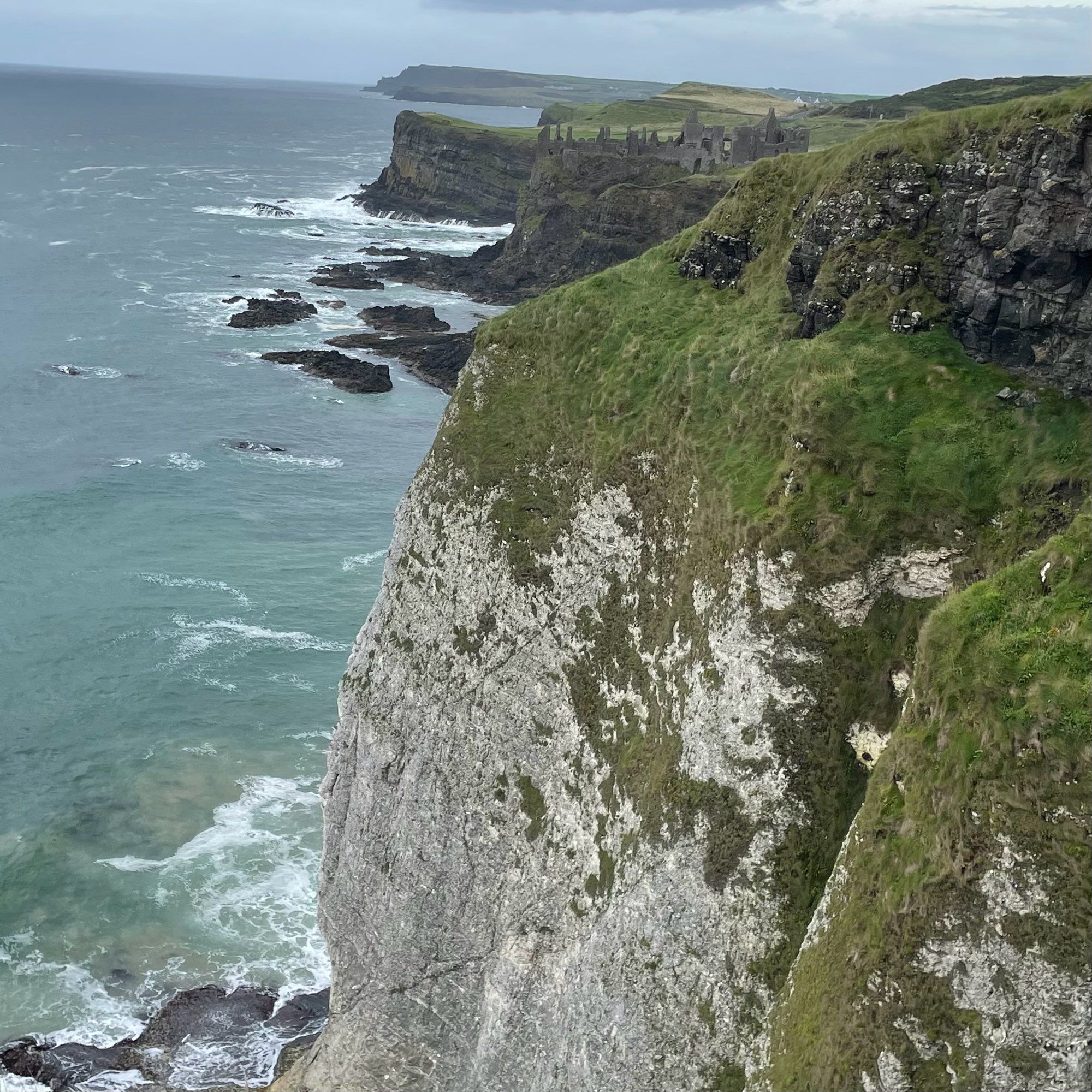 Dunluce castle with very big cliff