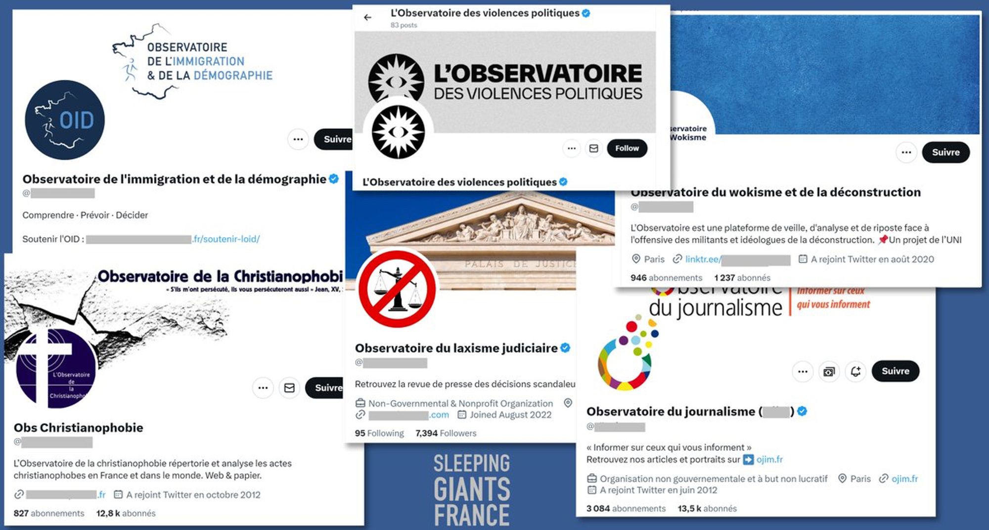 Patchwork des observatoires traités dans ce thread