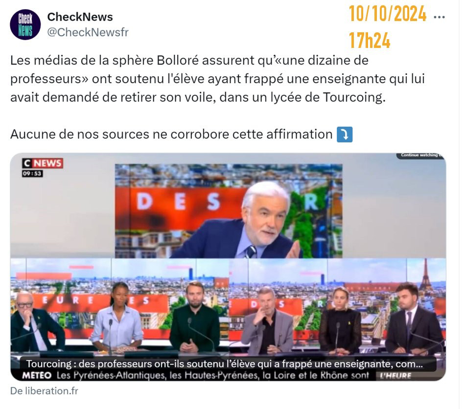 https://www.liberation.fr/checknews/tourcoing-des-professeurs-ont-ils-soutenu-leleve-qui-a-frappe-une-enseignante-comme-laffirme-la-bollosphere-20241010_OHYB7M43PBHCNBUYQN7CBJLZNI/