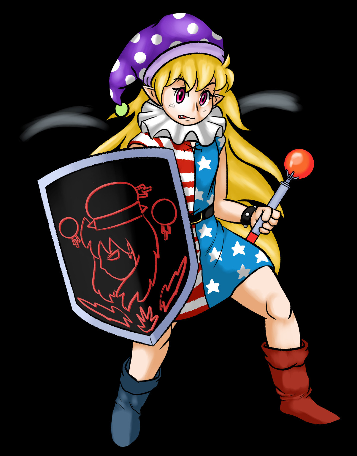 big art of clownpiece as link no bg