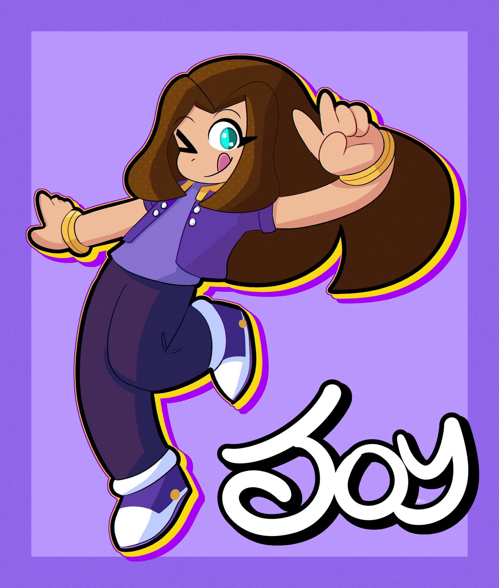 Joy, the first real Whensrell oc!!! She’s an energetic, outgoing 14 year old  who’s also a bit of hard headed brat! She’s has a very creative mind (often too creative cuz she can think of some really stupid shit) and love video games to death especially Megaman 


She has a mega buster and is a Zero Stan