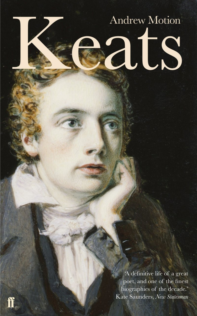 The book cover of "Keats" the biography by Andrew Motion. 