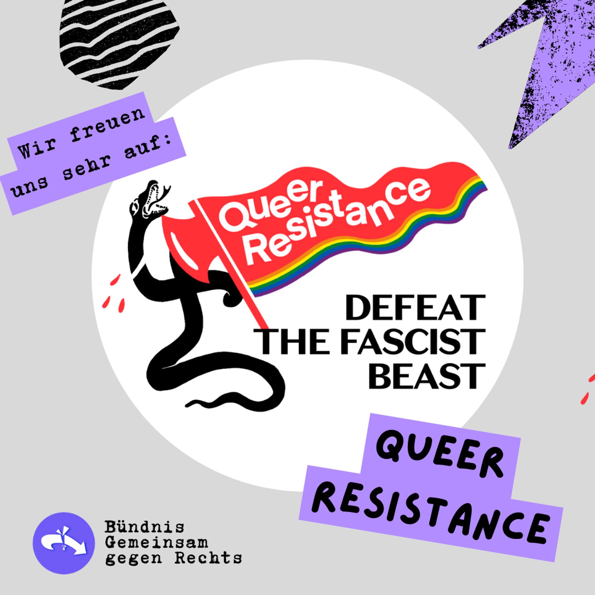 Sharepic zur Kundgebung "Deine Stimme gegen Rechts!" 08.06.24, 14h Siegestor

Wir freuen uns sehr auf Queer Resistance Munich - Defeat the fascist beast!