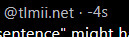 A screenshot of the header of a post on Bluesky, showing the username and timestamp as "@tlmii.net -4s" indicating the post was -4 seconds ago, or 4 seconds in the future.