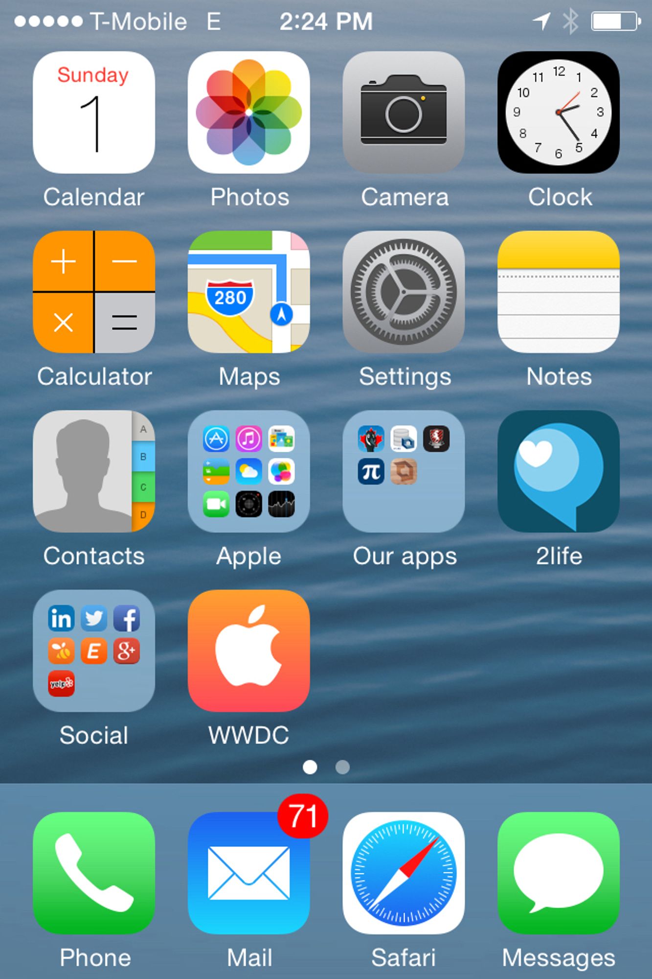 My iPhone home screen 2014