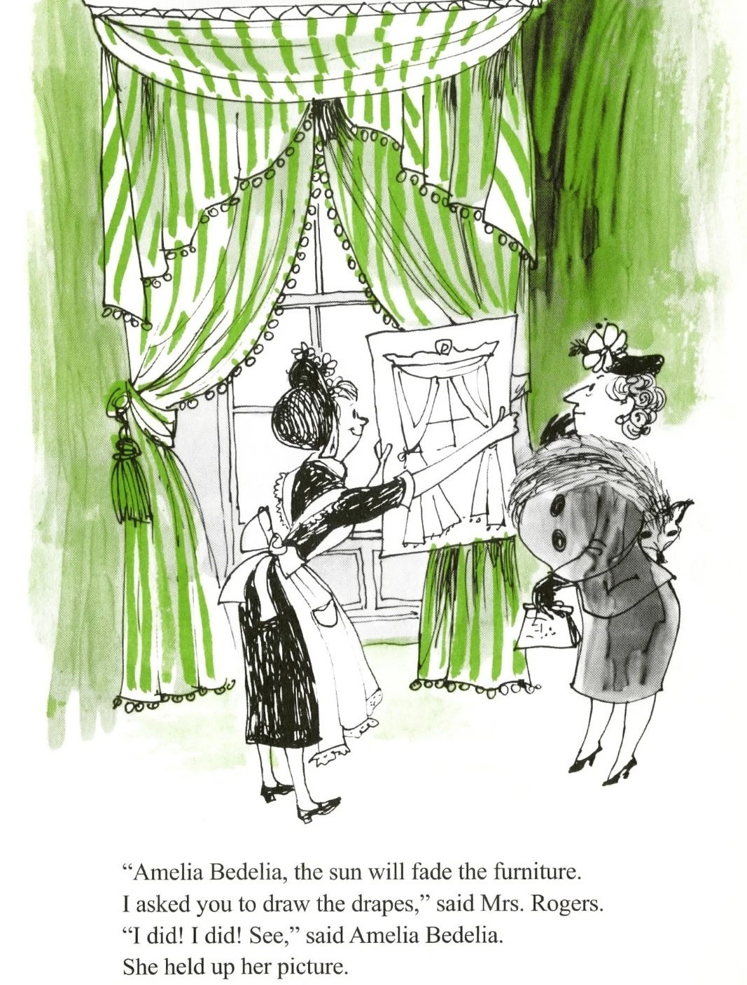 Amelia Bedelia draws the drapes