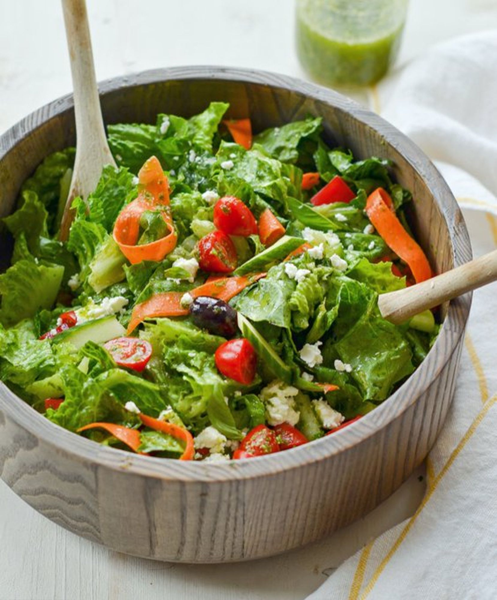 a bowl of salad.