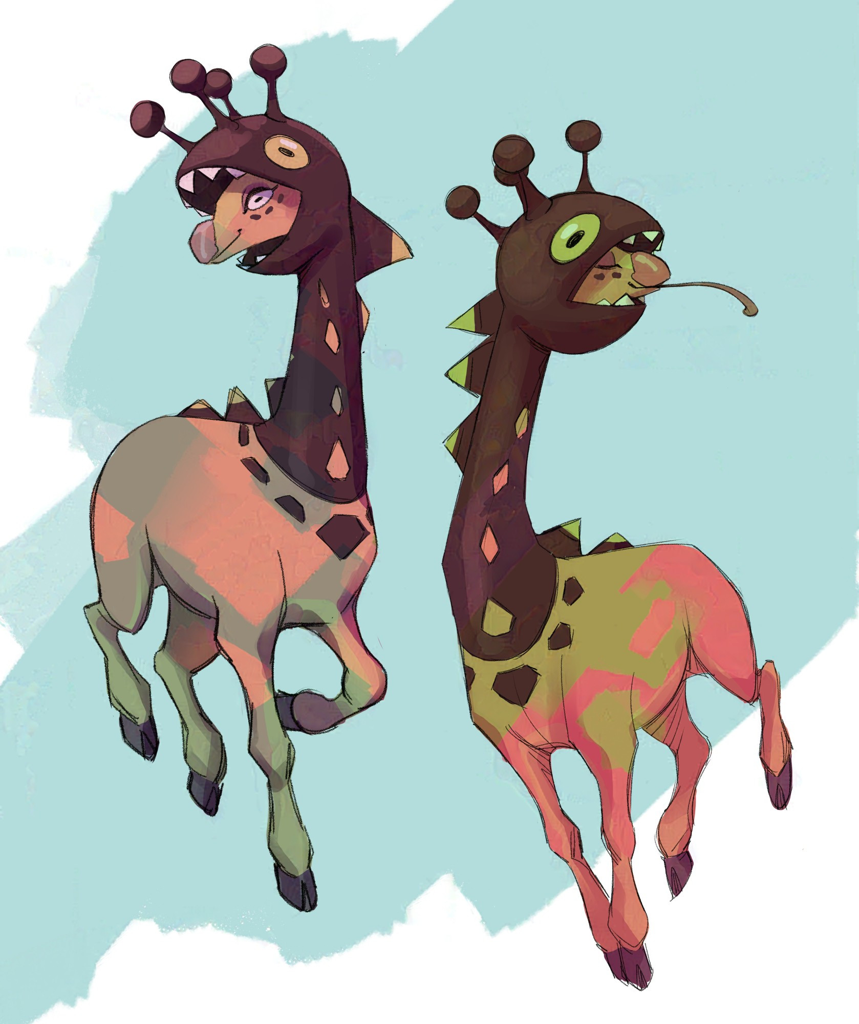 sketch of two Farigirafs