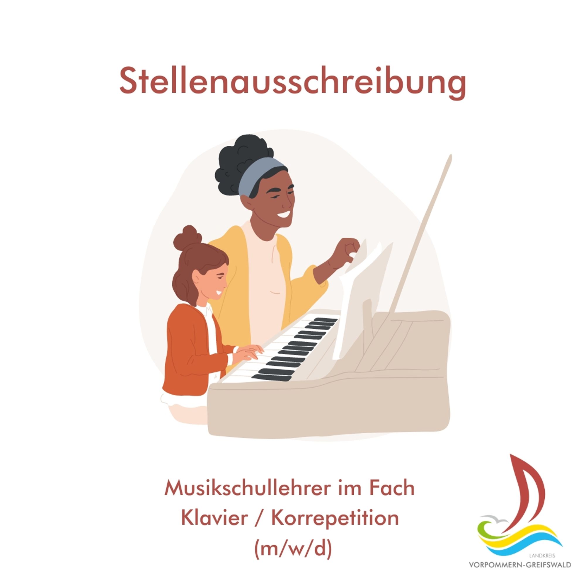 eine Frau und ein Mädchen spielen Klavier.