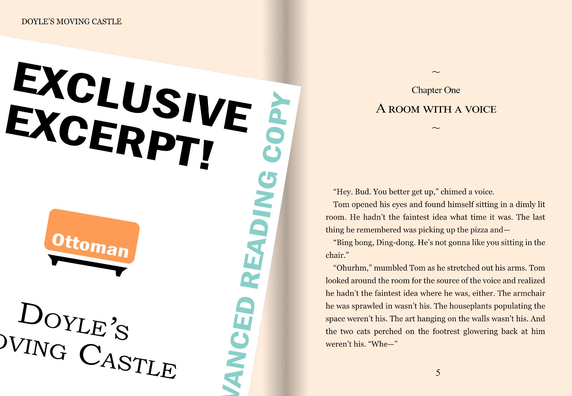 Exclusive excerpt from Doyle's Moving Castle
Chapter One
A room with a voice