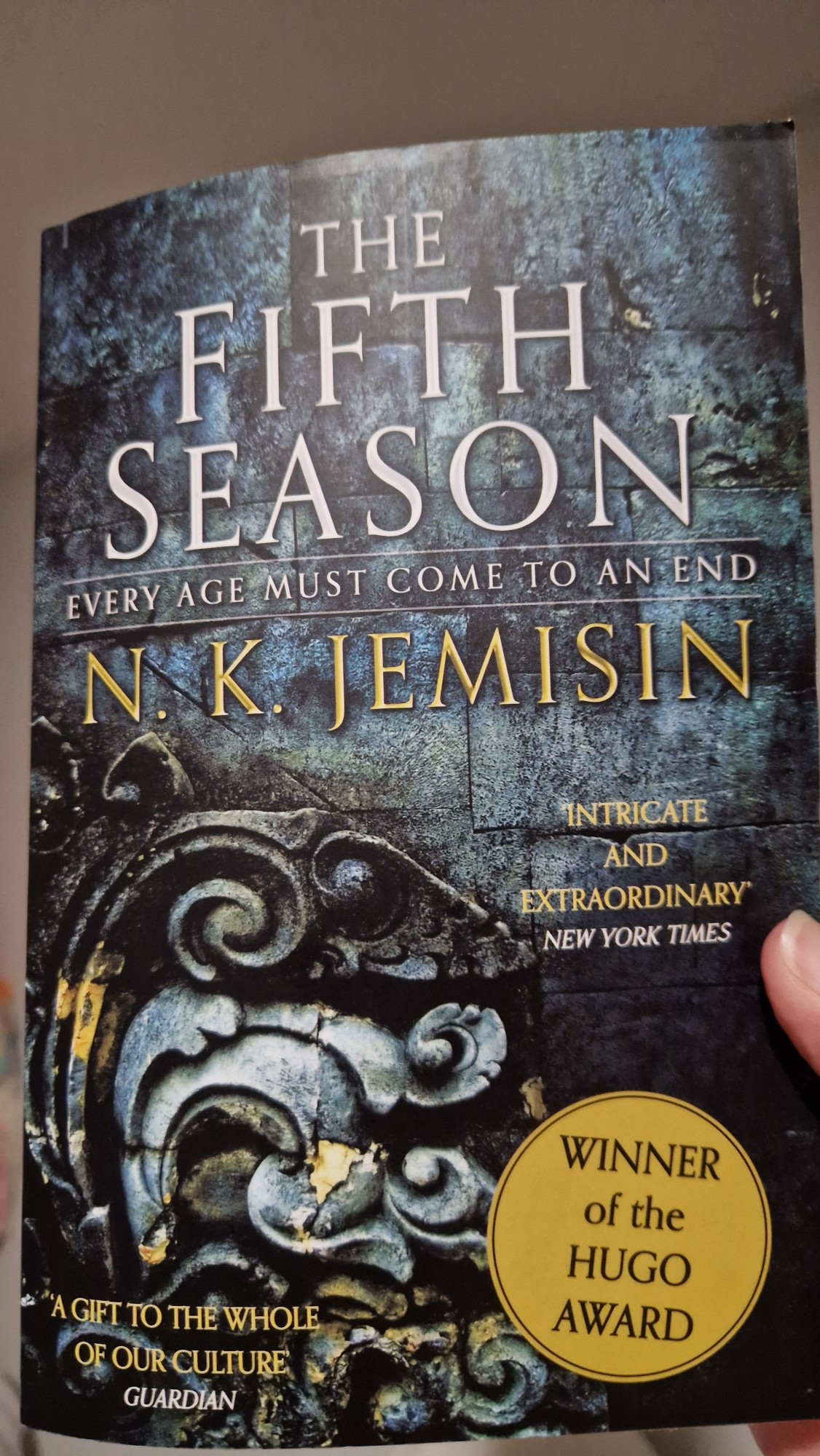 The front cover of 'The Fifth Season' by N.K Jemisin