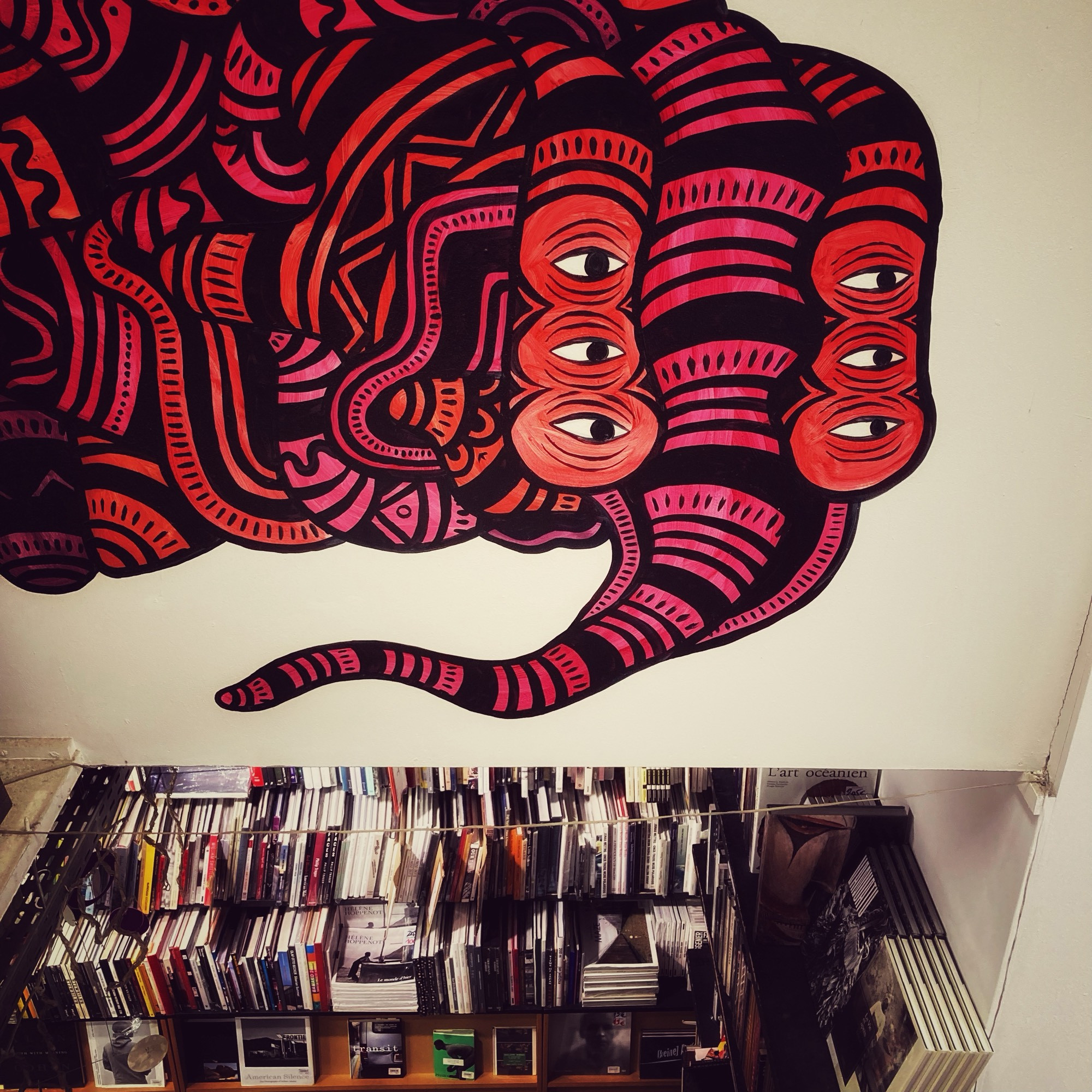 Wall art zarbi dans une librairie