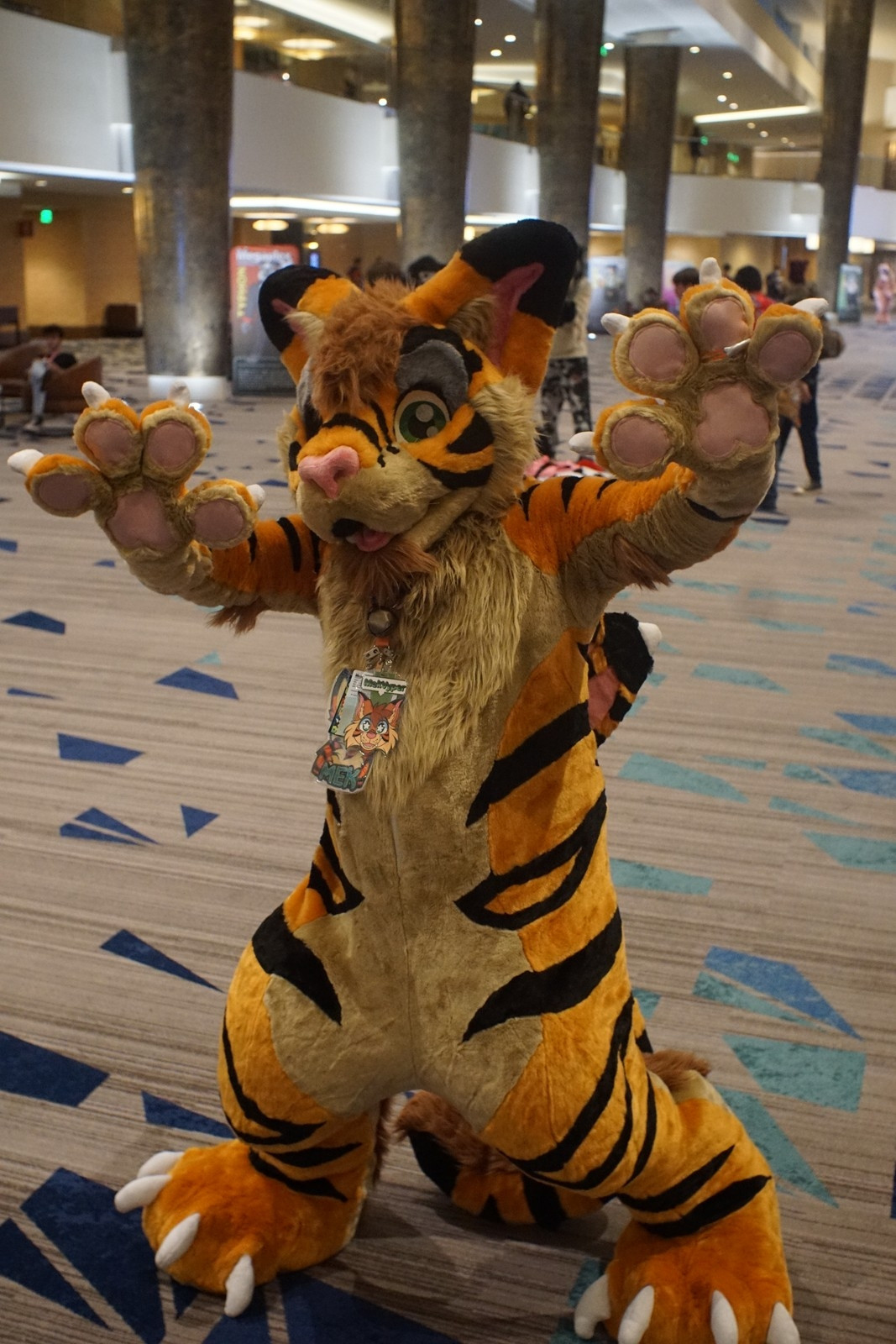 Mek is striking a pose for the camera! Taken at Megaplex 2023