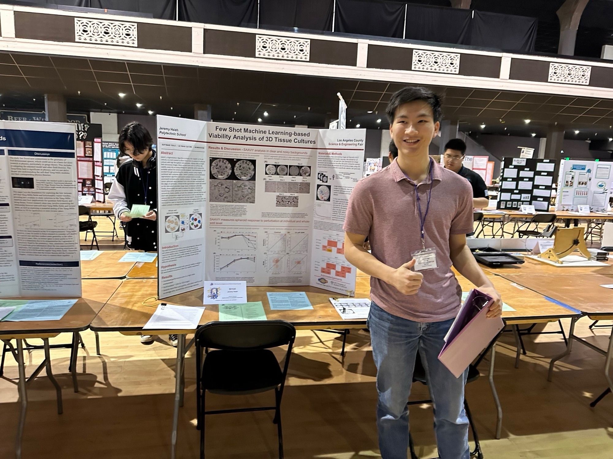 Student at science fair