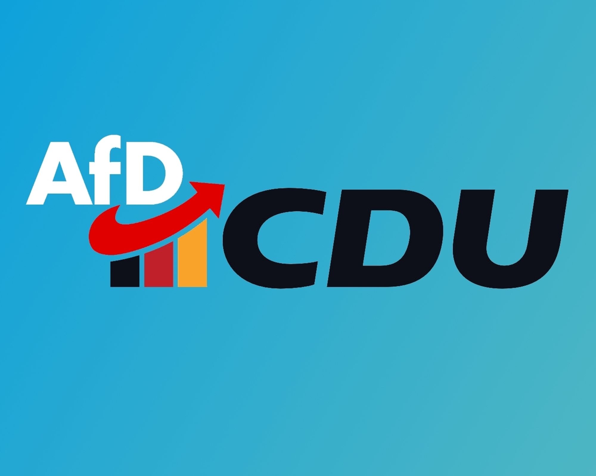 Afd und CDU Logo die sich grafisch perfekt ergänzen