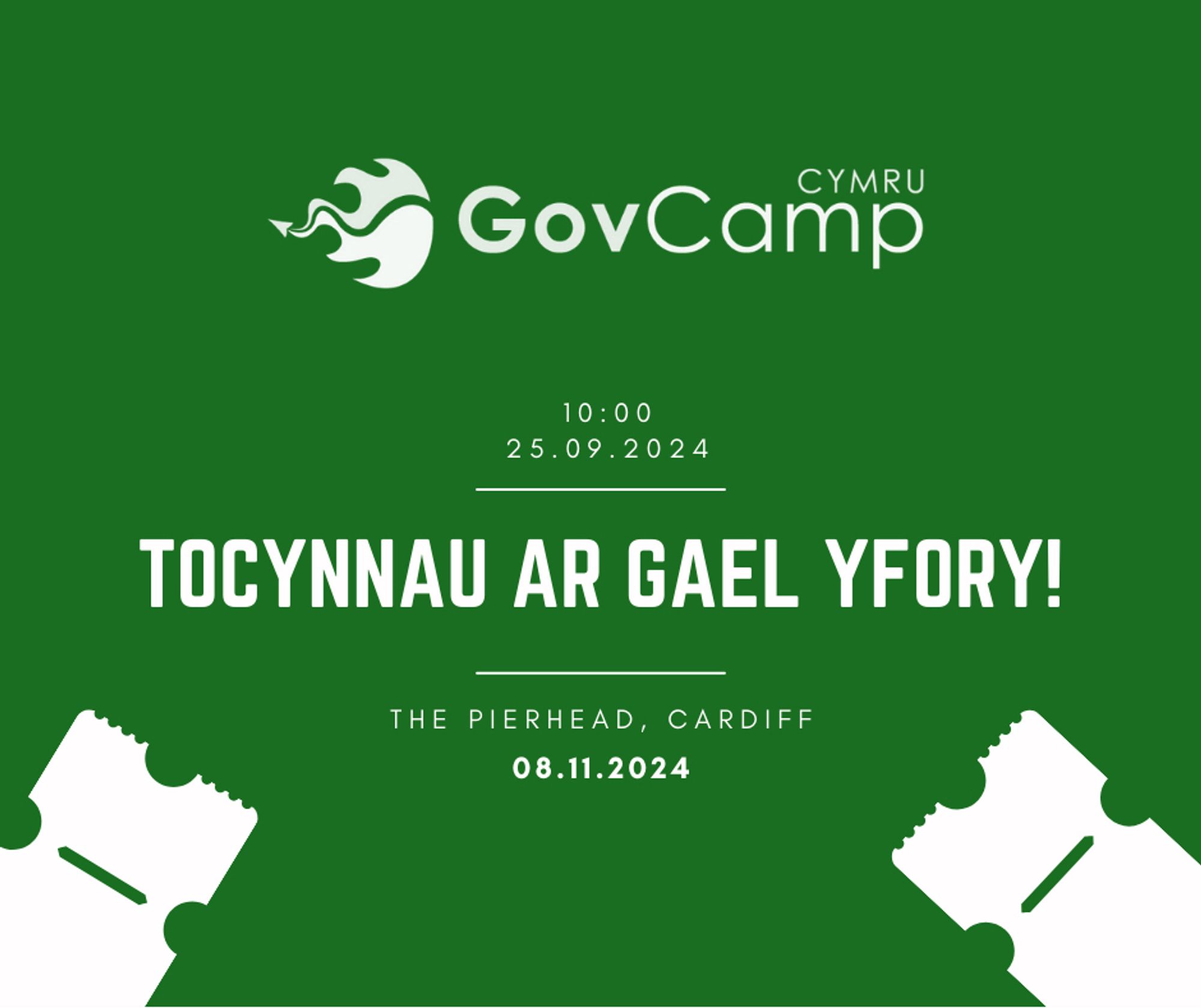 Gov Camp Cymru. Tocynnau ar Gael foru