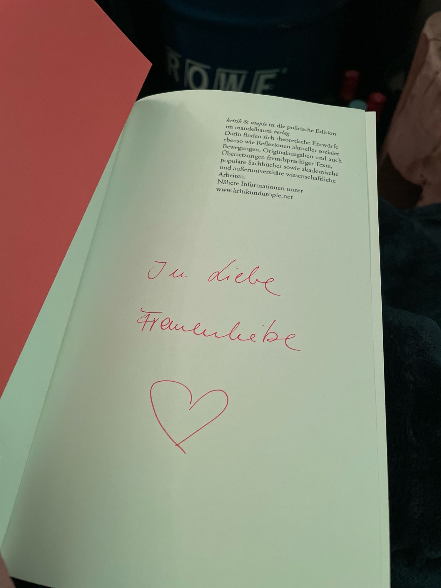 Widmung In Liebe, Frauenliebe, Herz