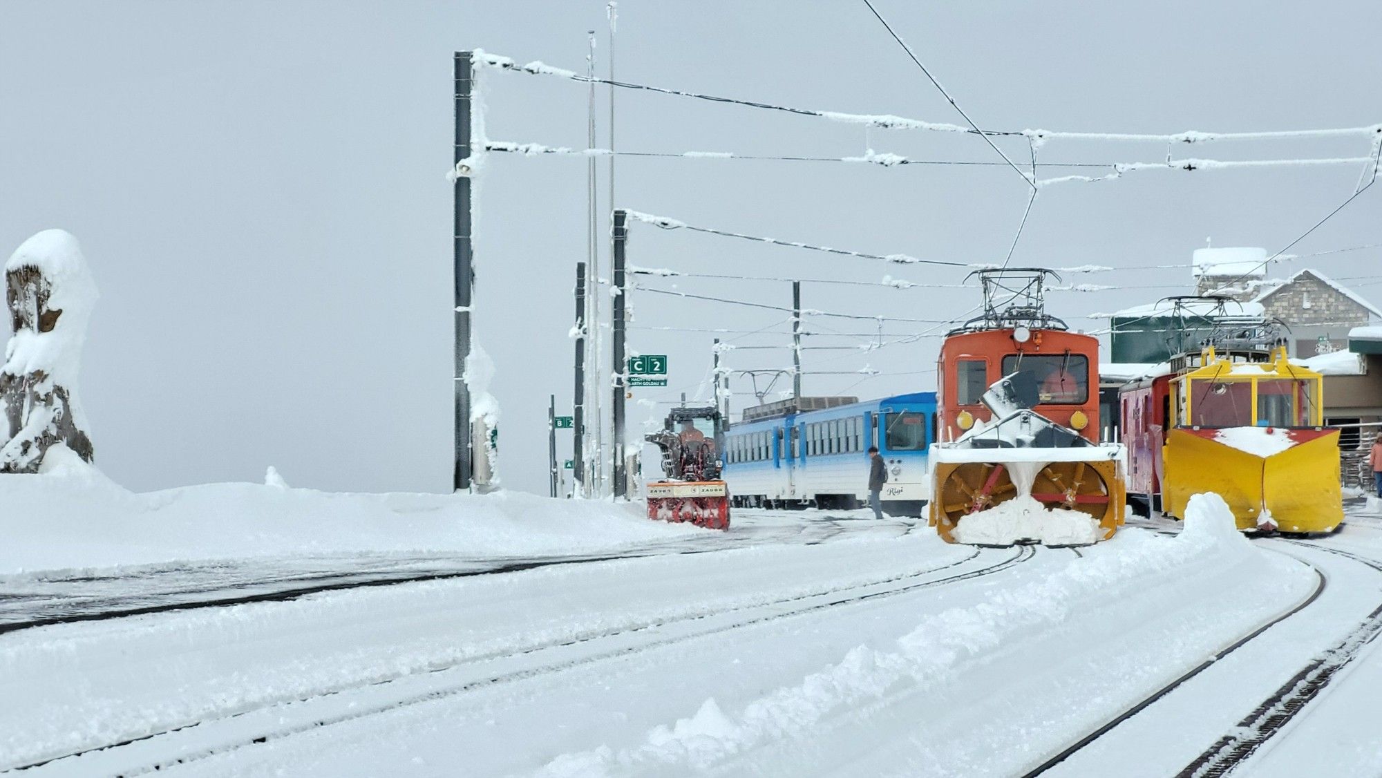 Schneeräumung auf der Rigi