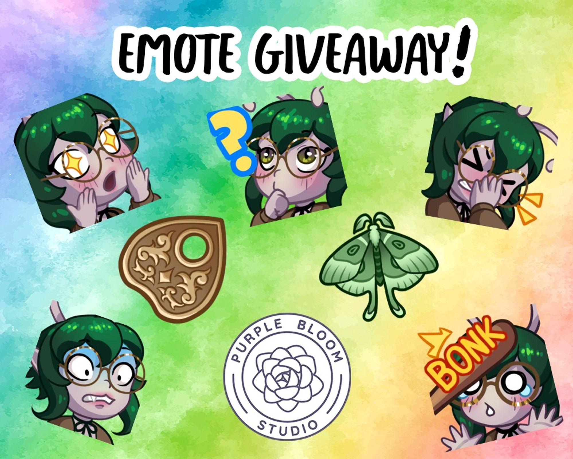 Emote giveaway ending October 7th! For your Twitch, Discord, etc. Please note I will not do any of the following, same as my commissions: I will not do any Pepe the Frog style emotes, Pogchamp emotes, emotes that otherwise copy someone else's style, police emotes, or emotes that depict or suggest violence (guns, knives, etc).