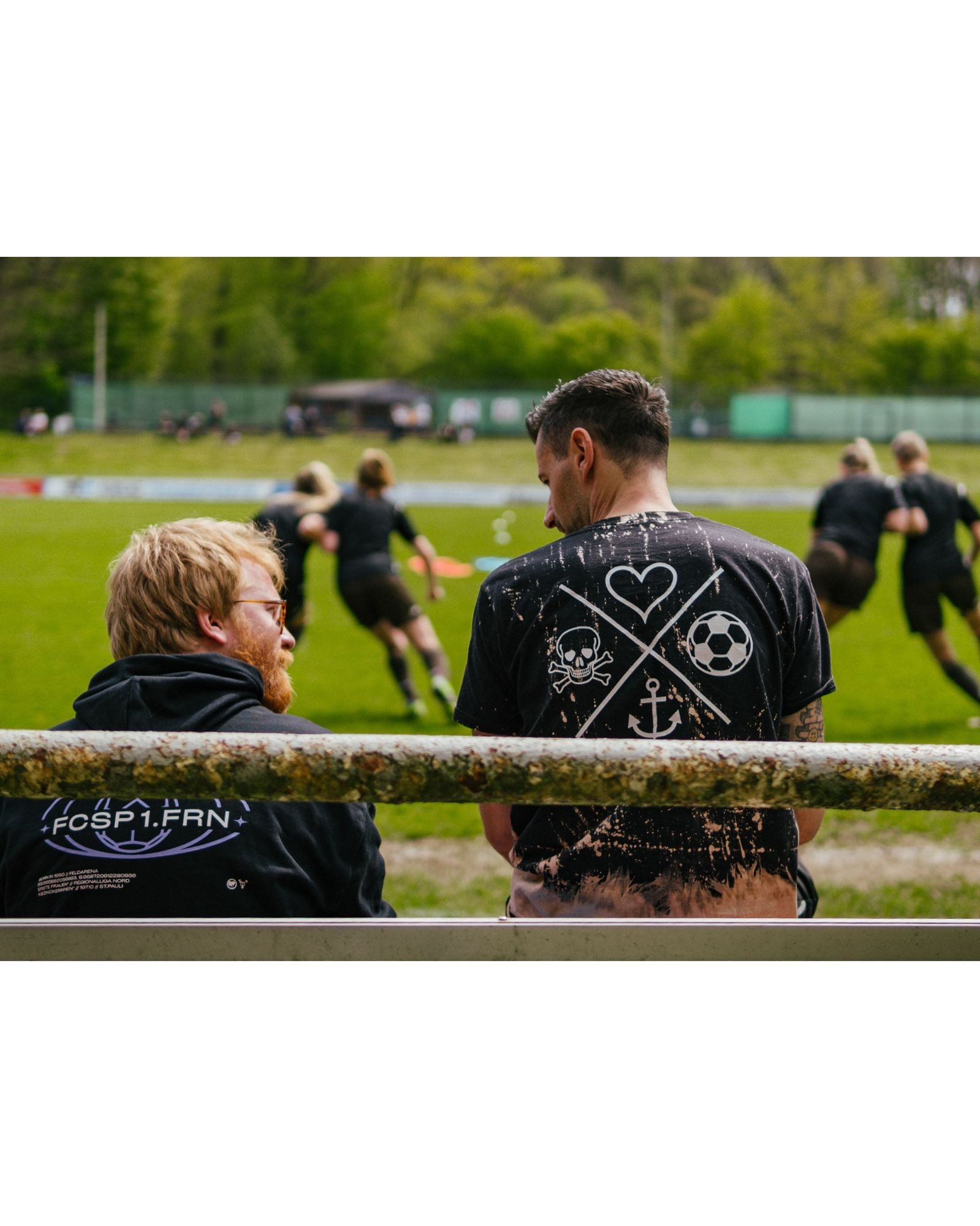 Besprechung vor dem Spiel.