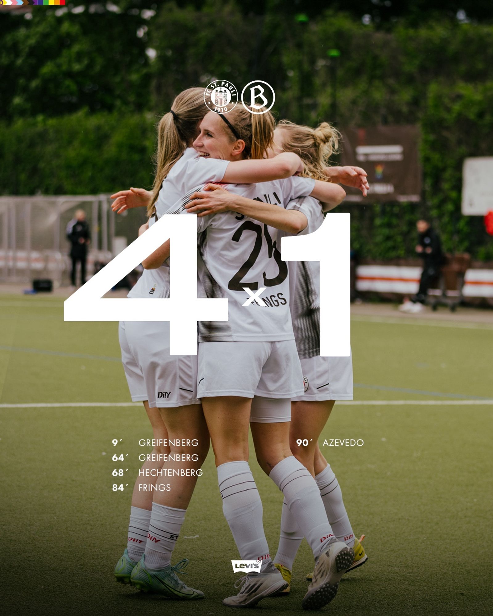 Die 1.Frauen vom FCSP gewinnen 4:1 gegen Buntentor.