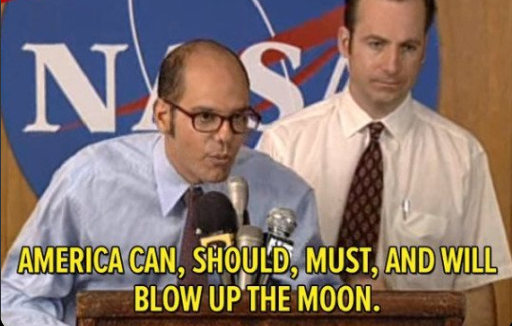 America can, should, must, and will blow up the moon