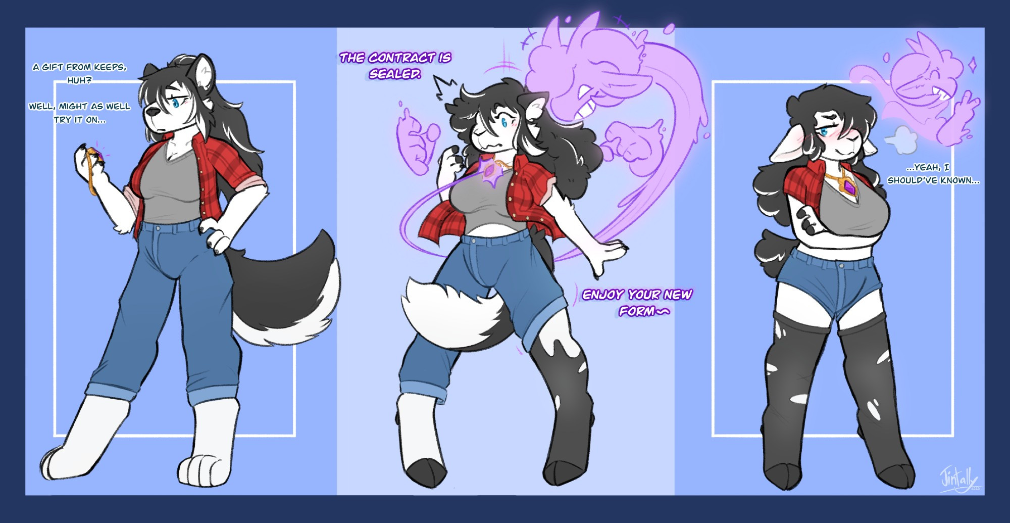 Transformation sequence, art by Jintally

Fursona owned by me. Eclipse Realta!