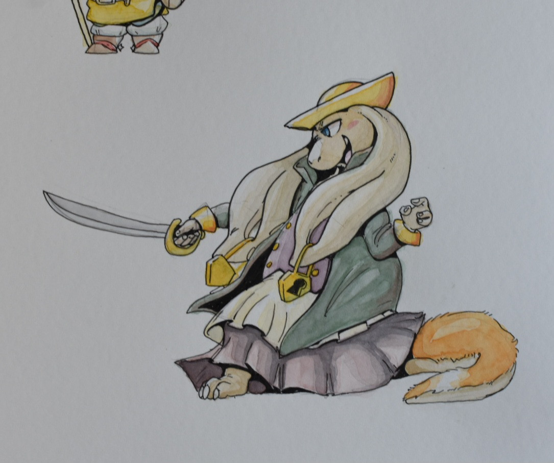 A close-up of the pirate nu mou