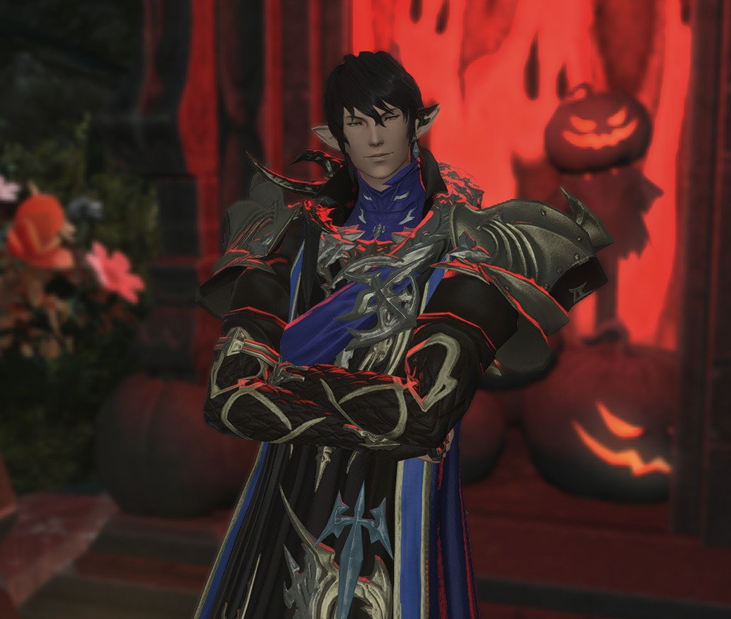 Screenshot from Final Fantasy XIV of the character Aymeric de Borel.