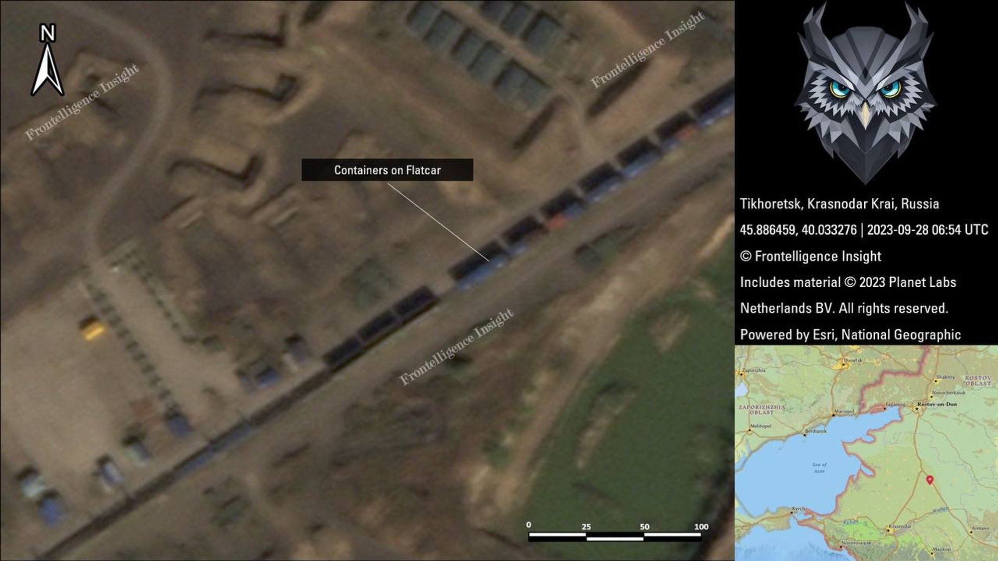 Images satellite des points de passage entre Corée du Nord et Russie montrant les stocks de matériels et containers transportés.