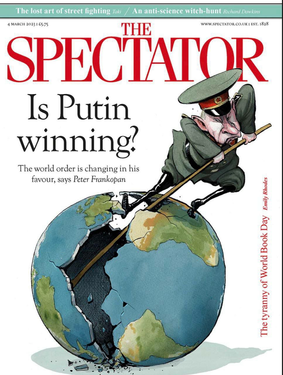 Couverture du magazine Spectator de mars 2023 « Is Putin winning ? »