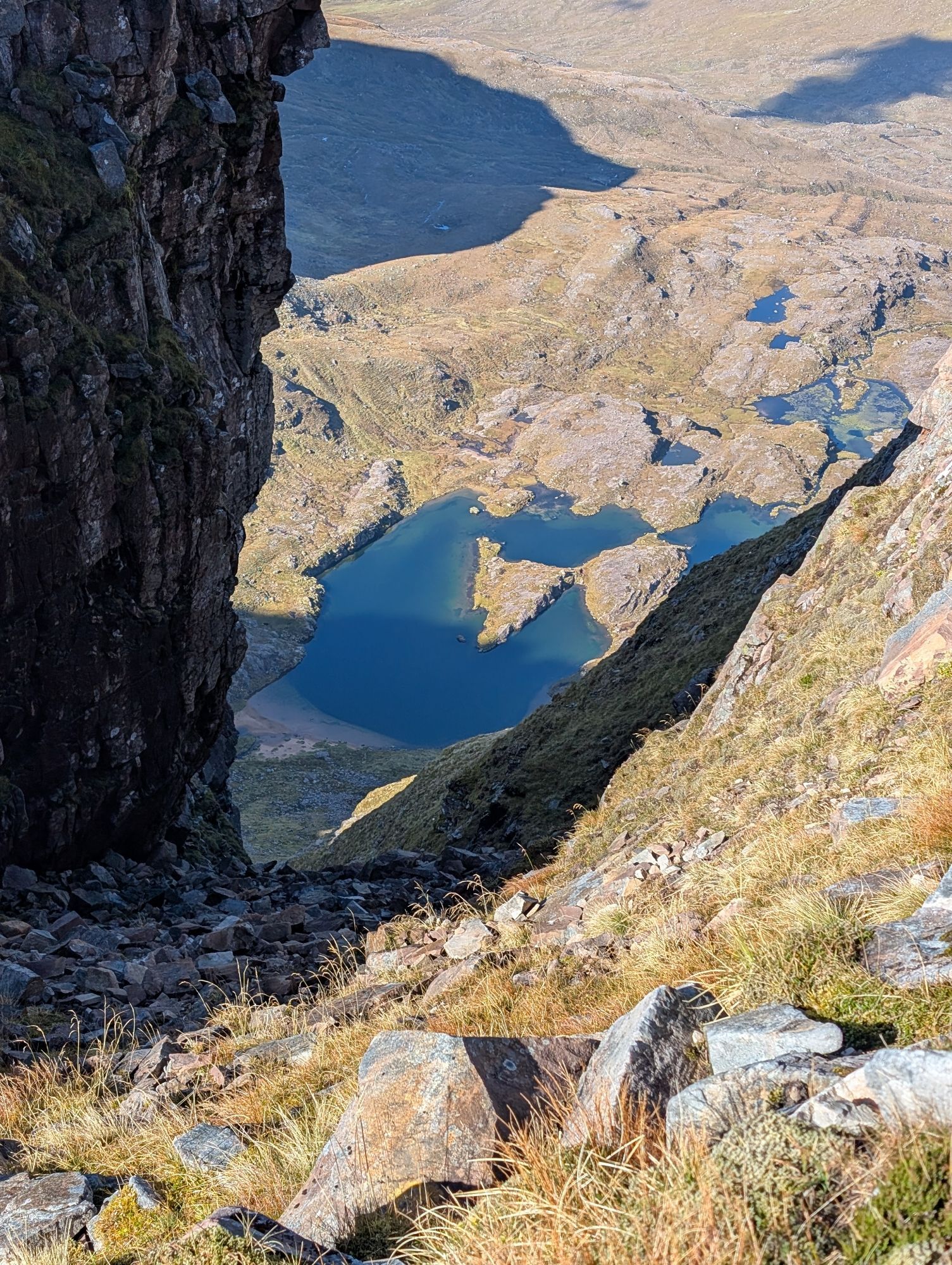 View from between the pinnacles of Liathach