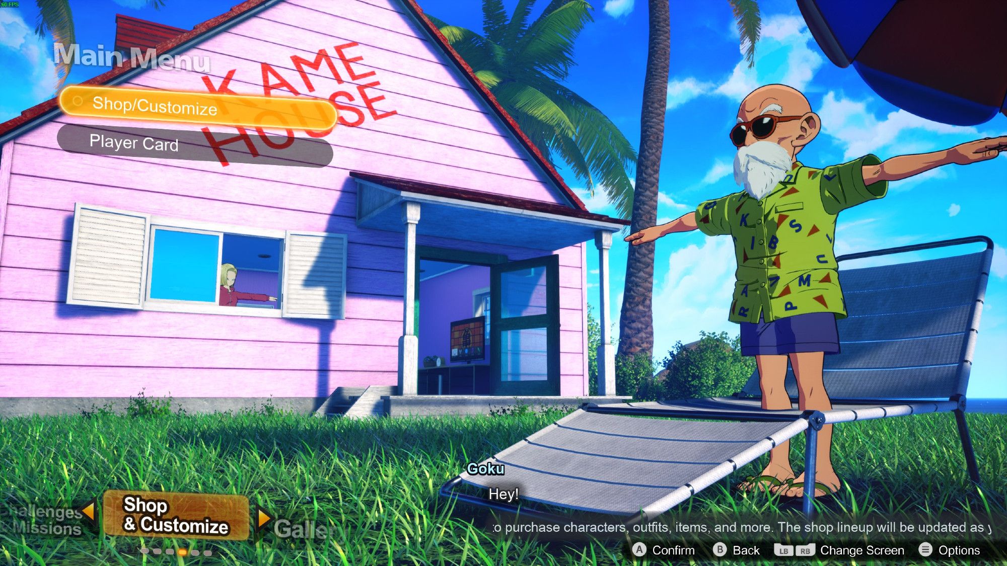 Master Roshi hitting that T-Pose on the main menu of DRAGON BALL: Sparking! Zero