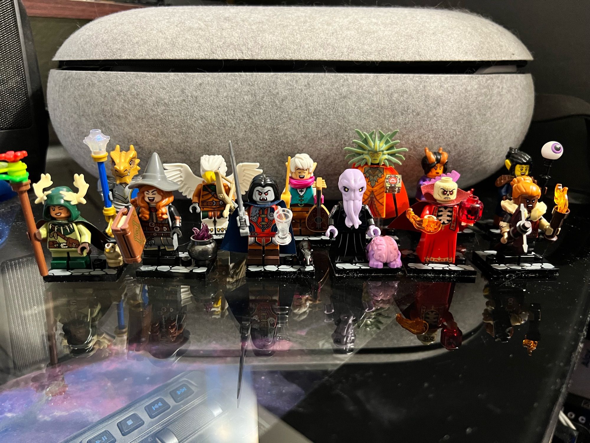 The full set of LEGO Dungeons and Dragons minifigs.