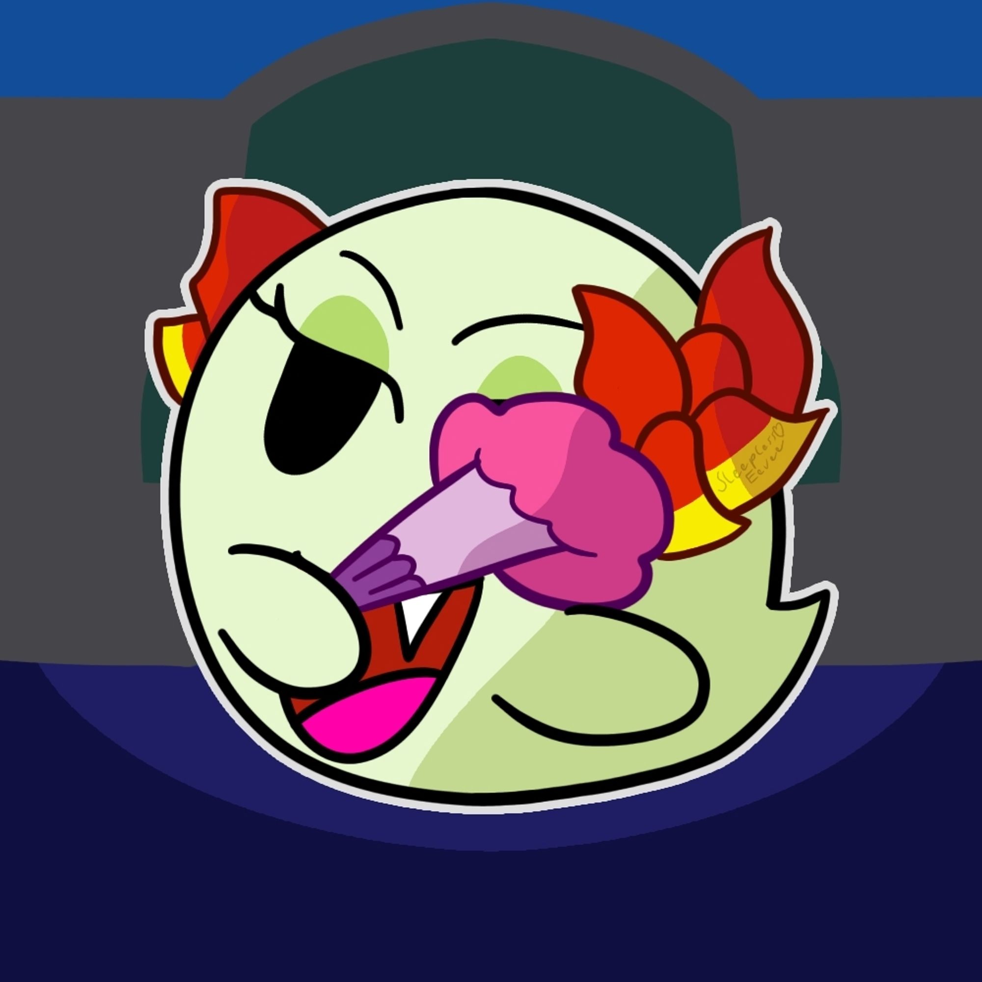 Lady Bow from Paper Mario (N64) laughing
Originally uploaded on April 14th 2024