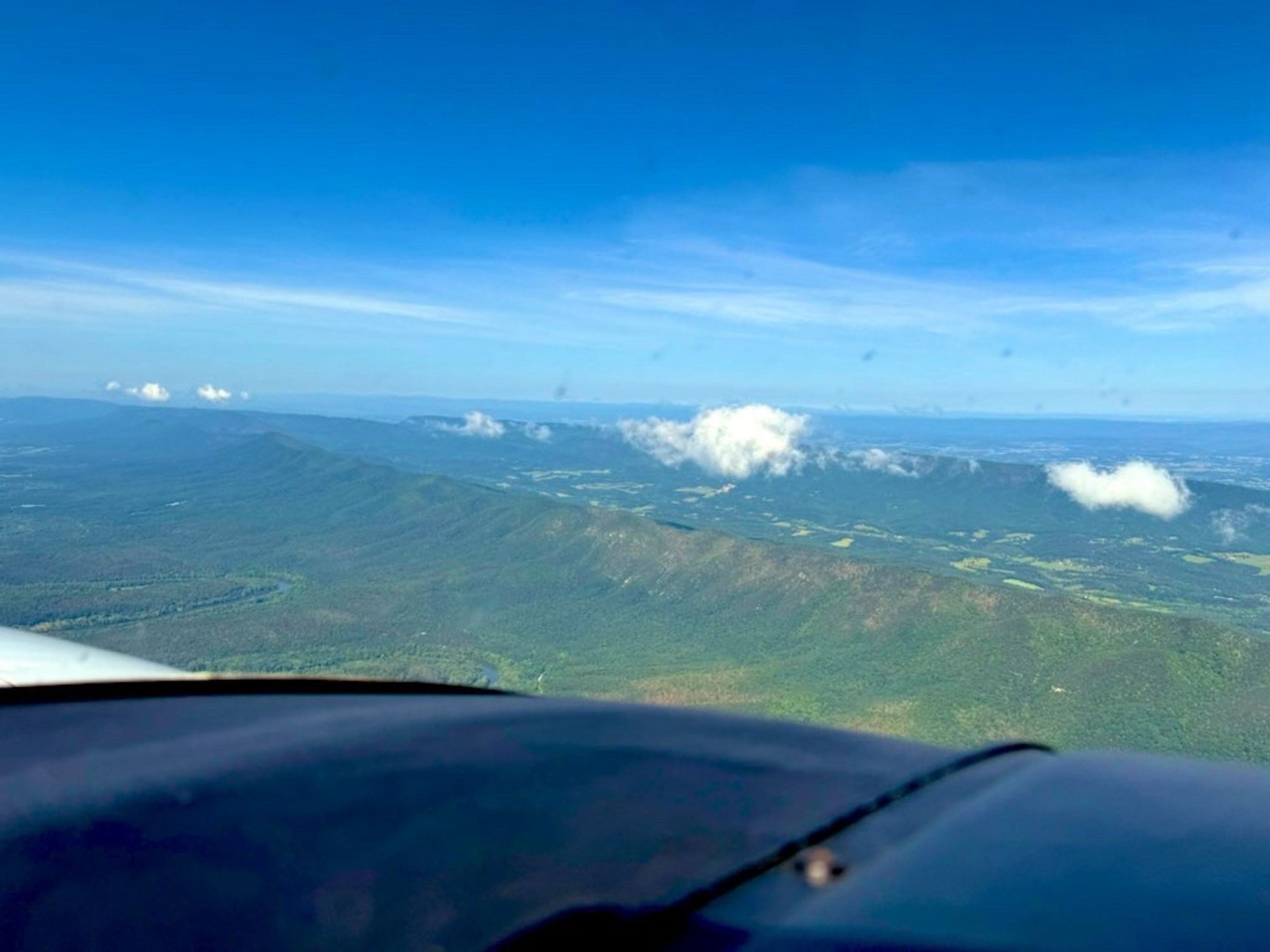 Two ridges in the Appalachian Mountains