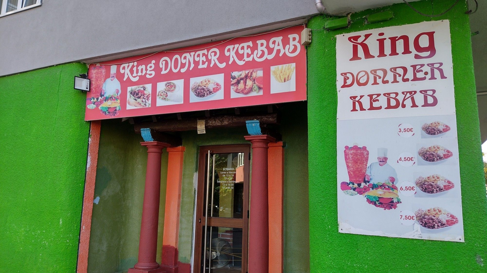 King Doner Kebab in Piedras Blancas mit seinen gebremsten Preisen