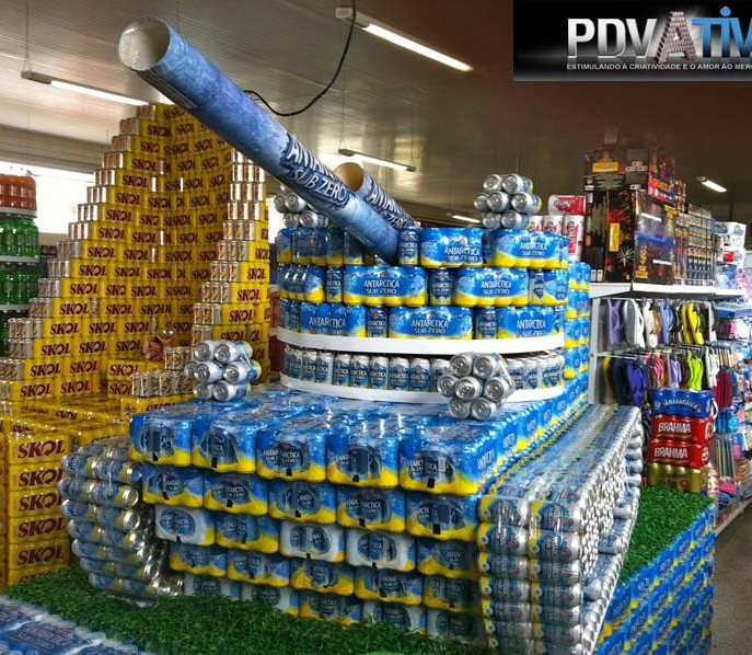 Different supermarket artworks: a tank, a toilet roll bride, a toilet seat christmas tree and a ship all built with supermarket goods. #DrugBust
