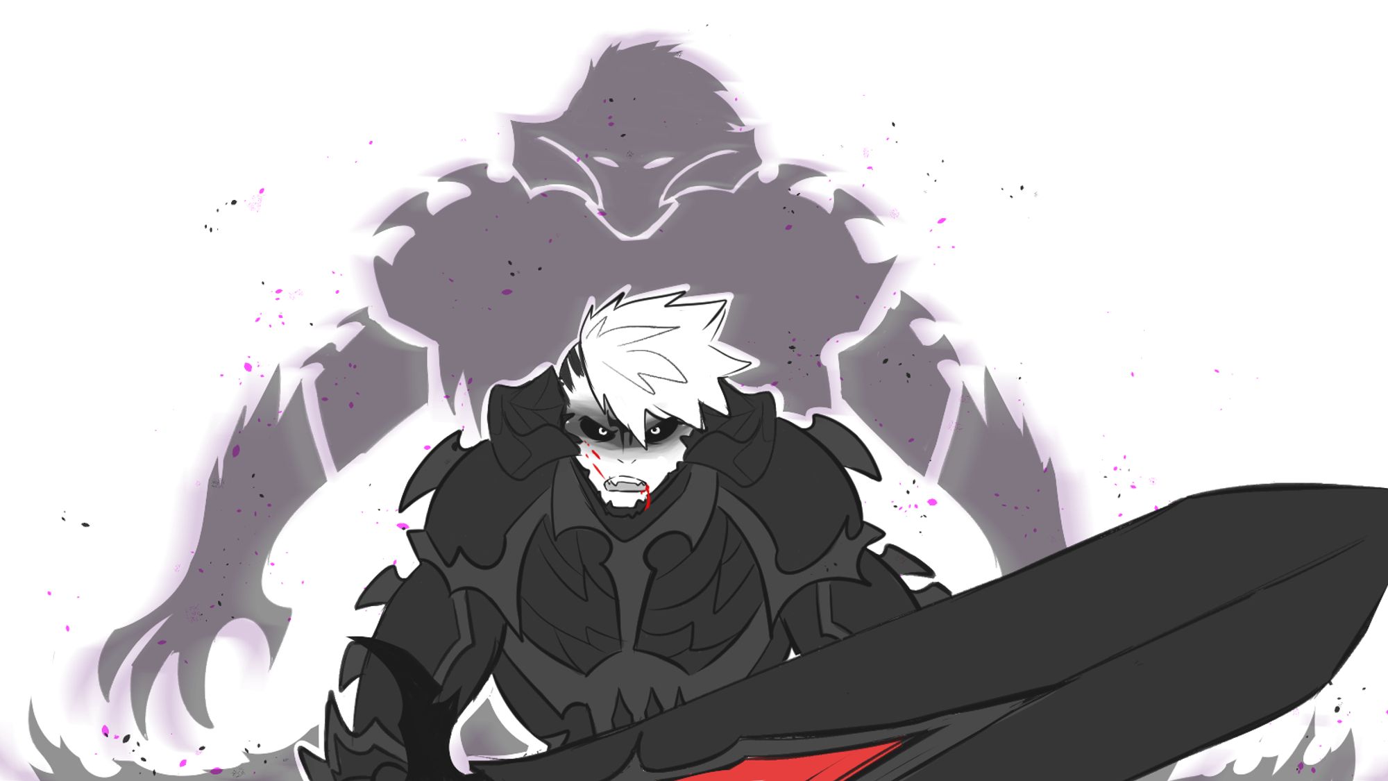 Au Ra Dark Knight illustration