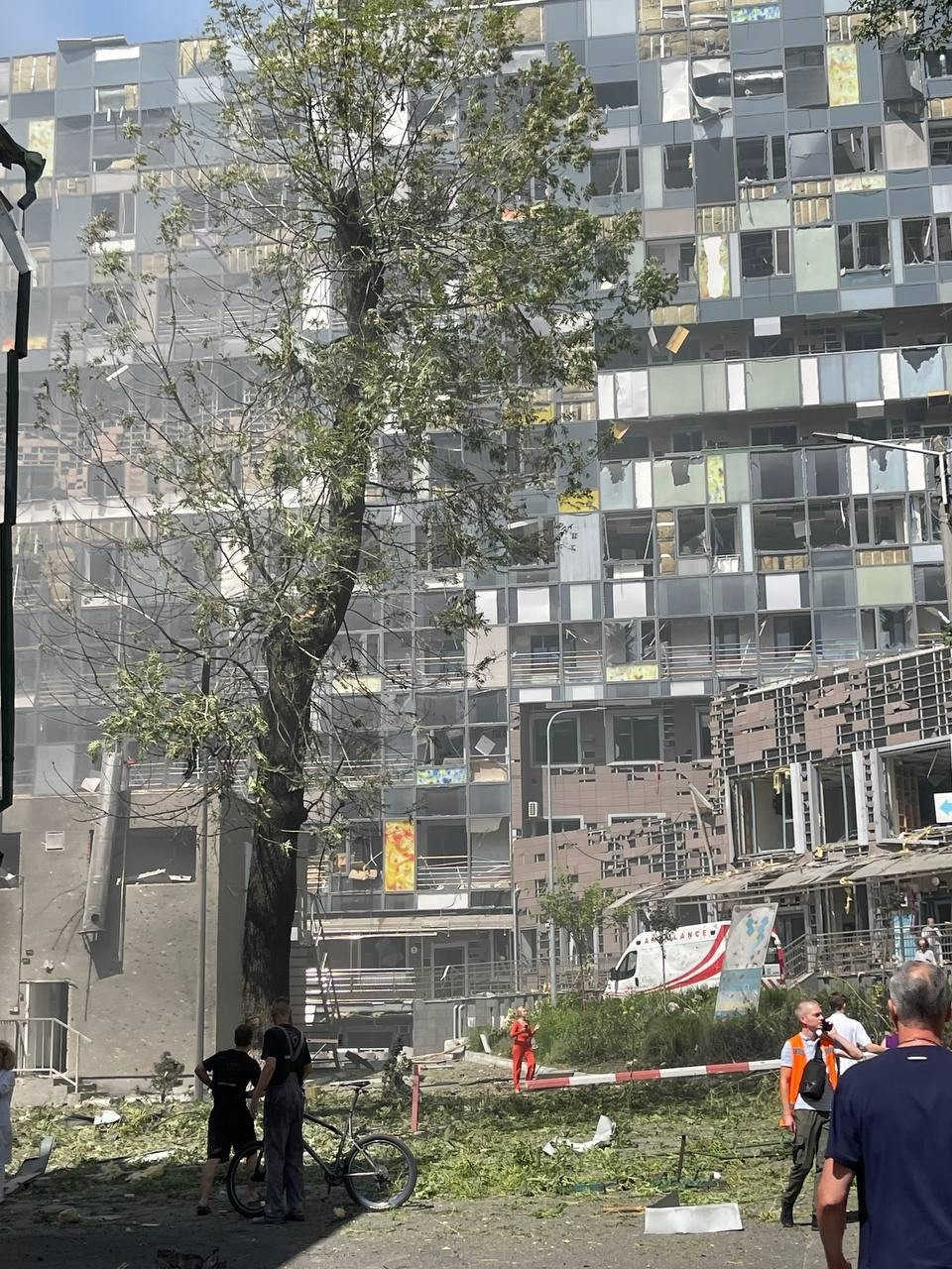 One of the buildings of the National specialized children's hospital «Ohmatdyt» after Russians' attack on 8 July 2024. It's the largest children's hospital in Ukraine.