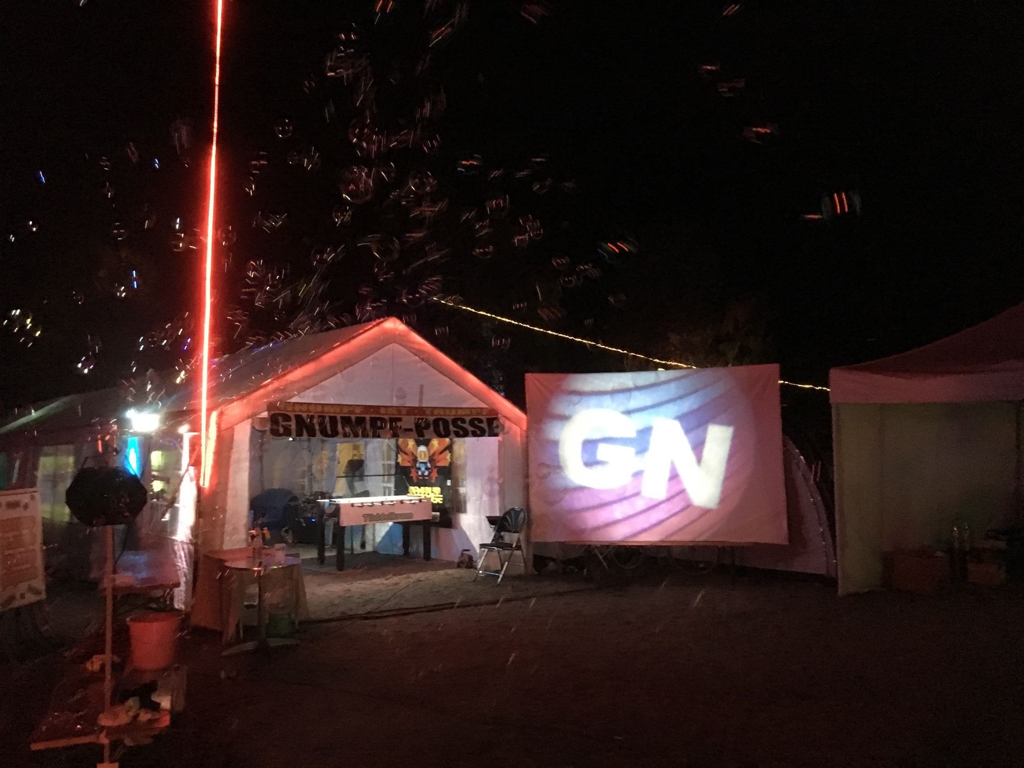 View insight the GN_village on the Camp 2019 prepared for our open air demoshow.